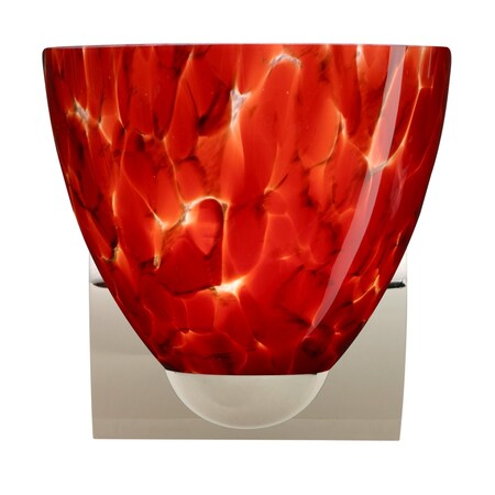 Besa Lighting Sasha Mini Sconce, Garnet, Chrome Finish, 1x60W Incandescent 1WZ-757241-CR